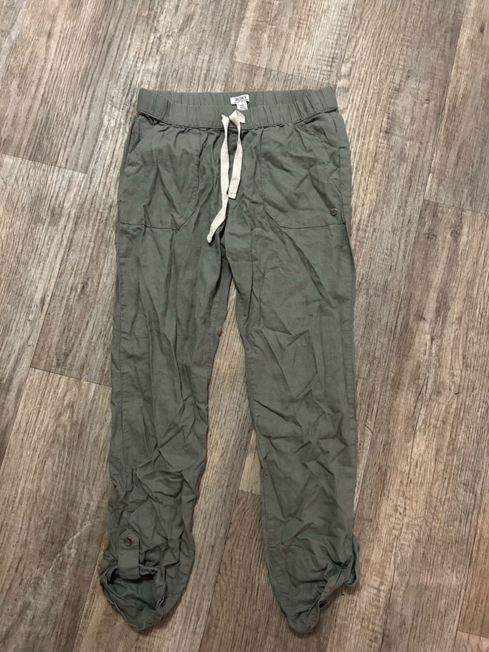 Olive Drawstring Cargo Joggers - Unknown Brand